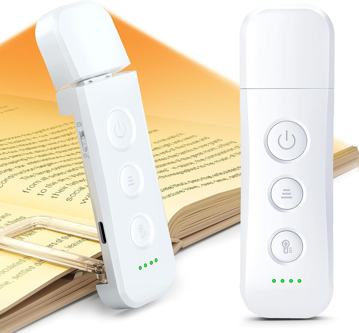 Glocusent 12 LED Book Light,Portable USB-C Book Lights for Reading at Night