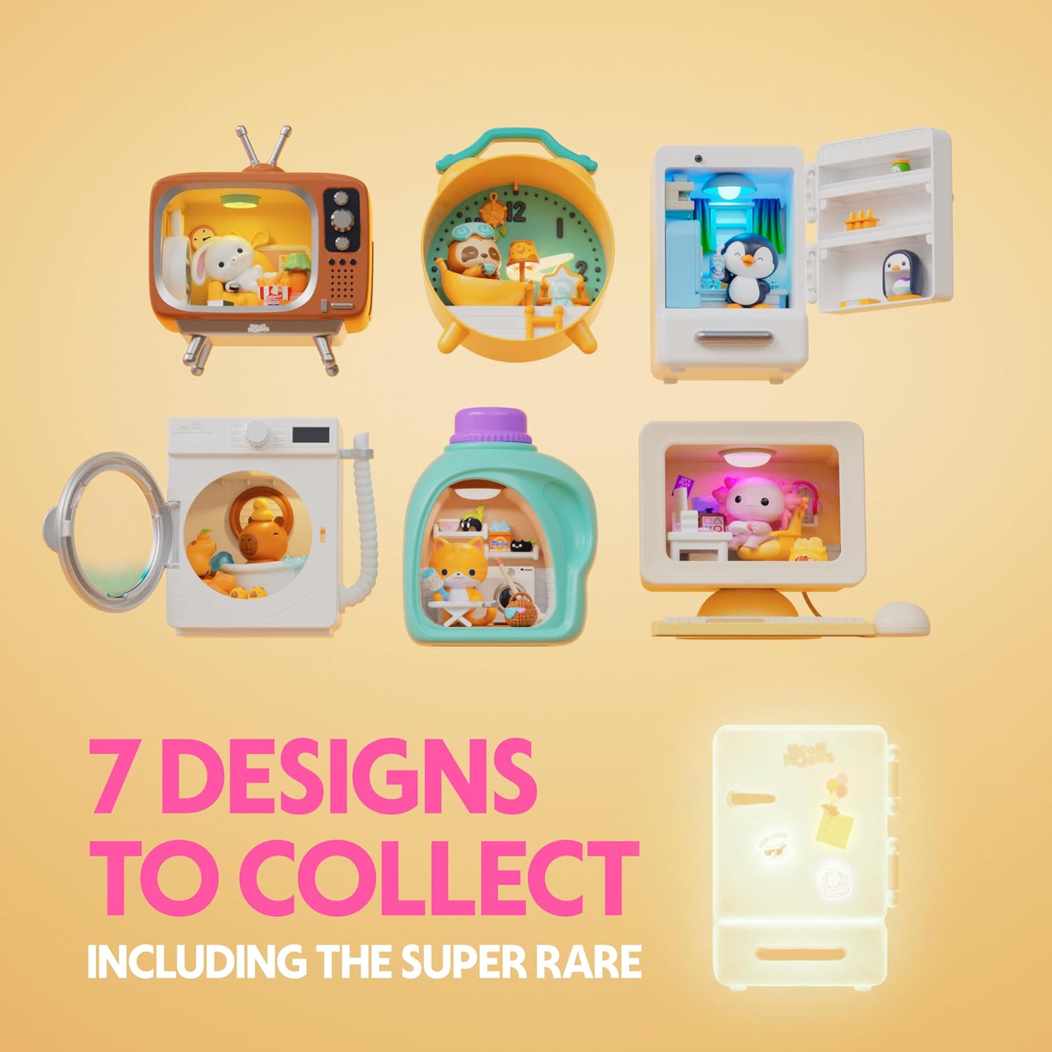 STARBOX Nook Nooks Series 1 Blind Box Collectible Mini Collectible Animal Figurines with Themed Scenes and Surprise Accessories, Toy for Ages 3+.