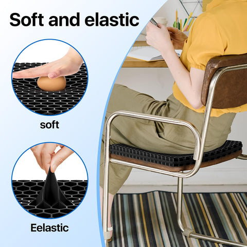 Gel Seat Cushion, Cooling Honeycomb Design for Office Chair Car Wheelchair