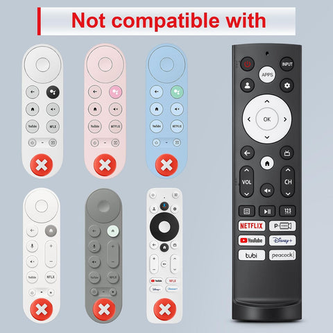 Replacement Remote Control for Hisense Smart Google TV，for Hisense UHD 4K ULED Google TVs