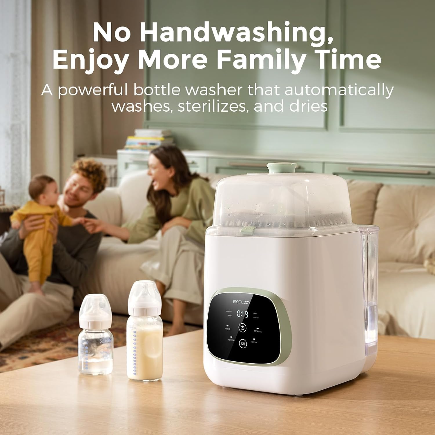Momcozy KleanPal Pro All-in-One Bottle Washer, Sterilizer & Dryer - White