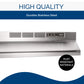 Broan-NuTone 413004 Non-Ducted Ductless Range Hood with Lights Exhaust Fan for Under Cabinet, 30-Inch, Stainless Steel