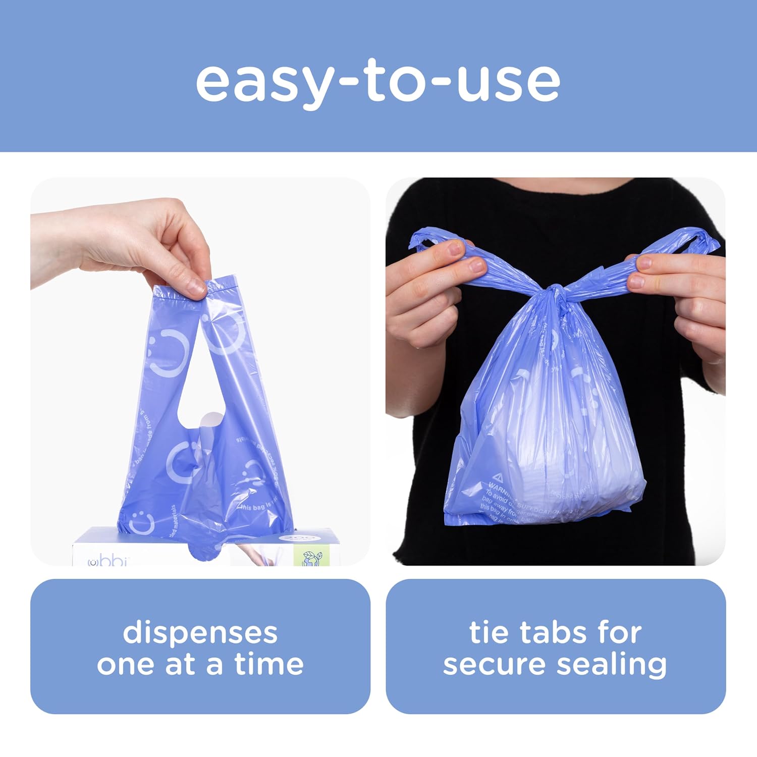 Ubbi Disposable Baby Diaper Sacks, Lavender Scented, 200 Count