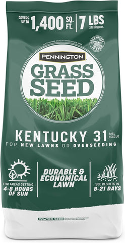 Pennington Kentucky 31 Tall Fescue Grass Seed, Drought-Resistant, 7 LB