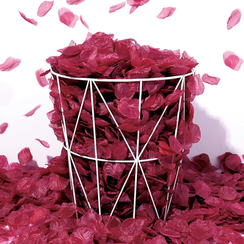 1000 Pcs Artificial Silk Rose Petals Decoration Wedding Party Color Burgundy