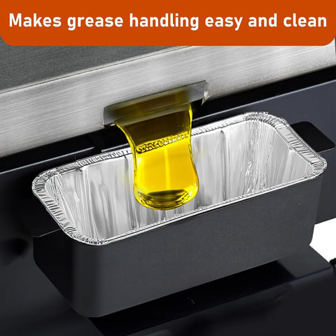 Grease Cup Liners Compatible with Blackstone Griddle 5017 - Griddle Accessories, Disposable Grill Tray, Aluminum Foil Drip Pan Grease Catcher Cup Liner for 17, 22, 28, 36 Inch (30 Pack)