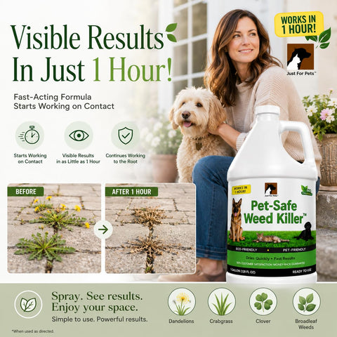 Just For Pets Pet Safe Weed Killer - 1 Gallon (128 oz) Refill