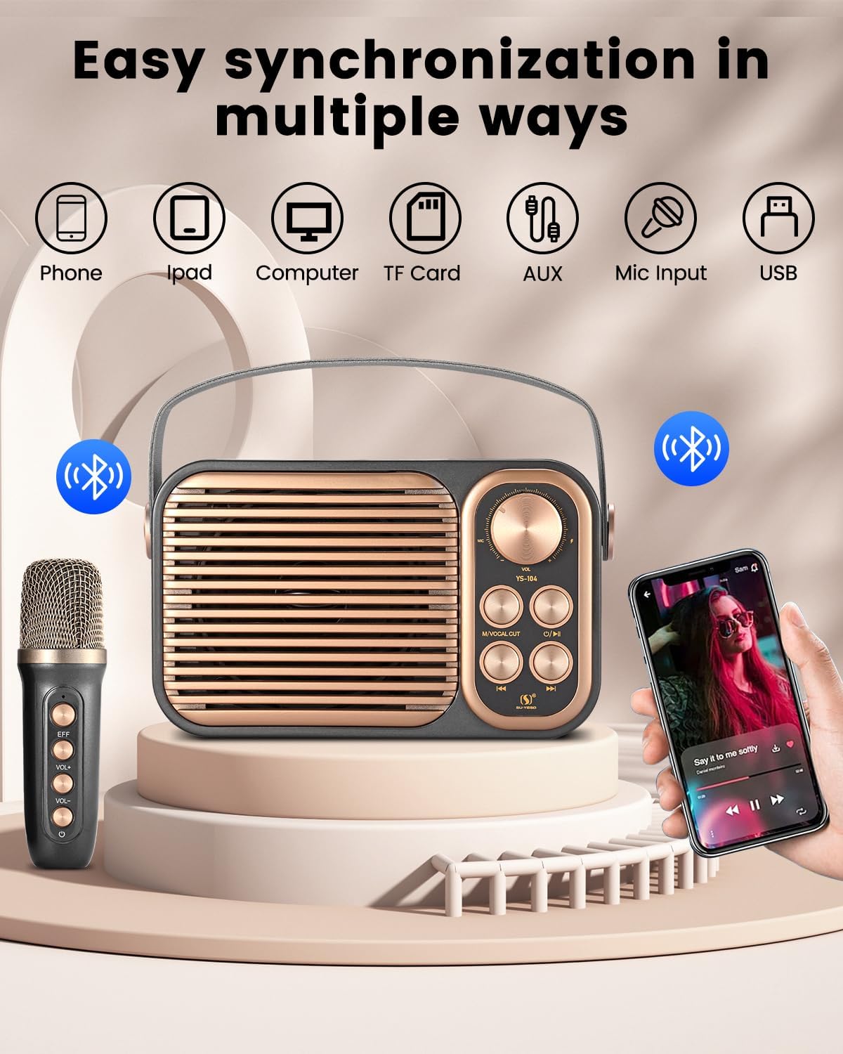 ALPOWL Mini Karaoke Black Test one Pack