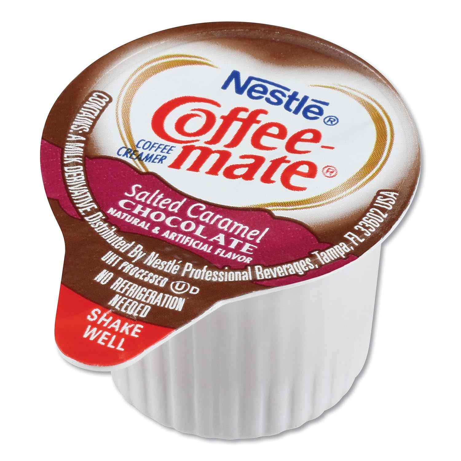 Nestle Coffee mate Coffee Creamer, Salted Caramel Chocolate, Liquid Creamer Singles, Non Dairy, No Refrigeration, 0.375 fl oz Tubs (Pack of 200)