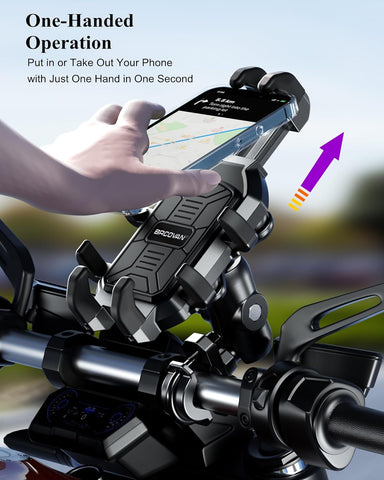 BRCOVAN Motorcycle Phone Mount Holder with Vibration Dampener