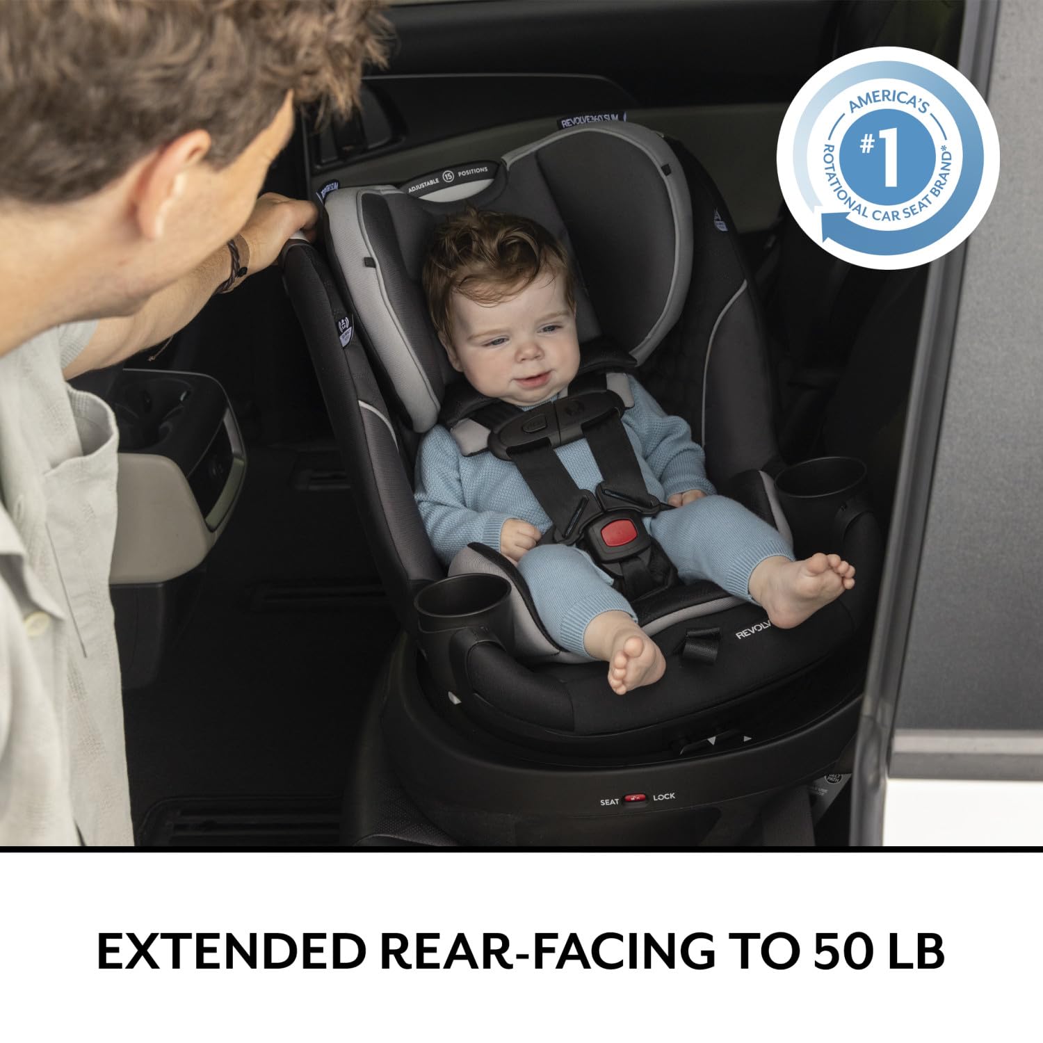 Evenflo Revolve360 Slim 2-in-1 Rotating Car Seat (Cambridge)