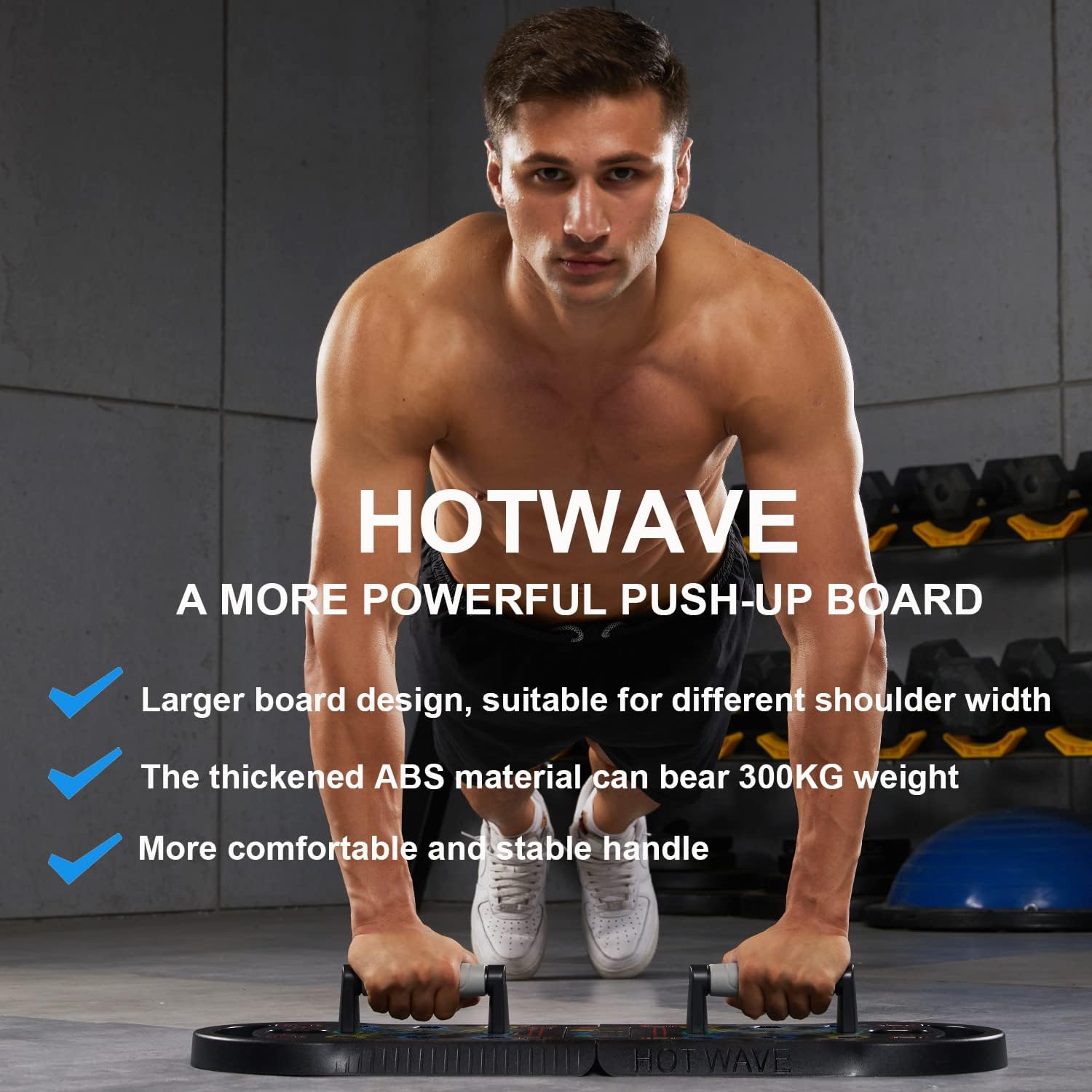 HOTWAVE Push Up Board, Portable PushUp Board, Foldable 20 in 1 Push Up Bar