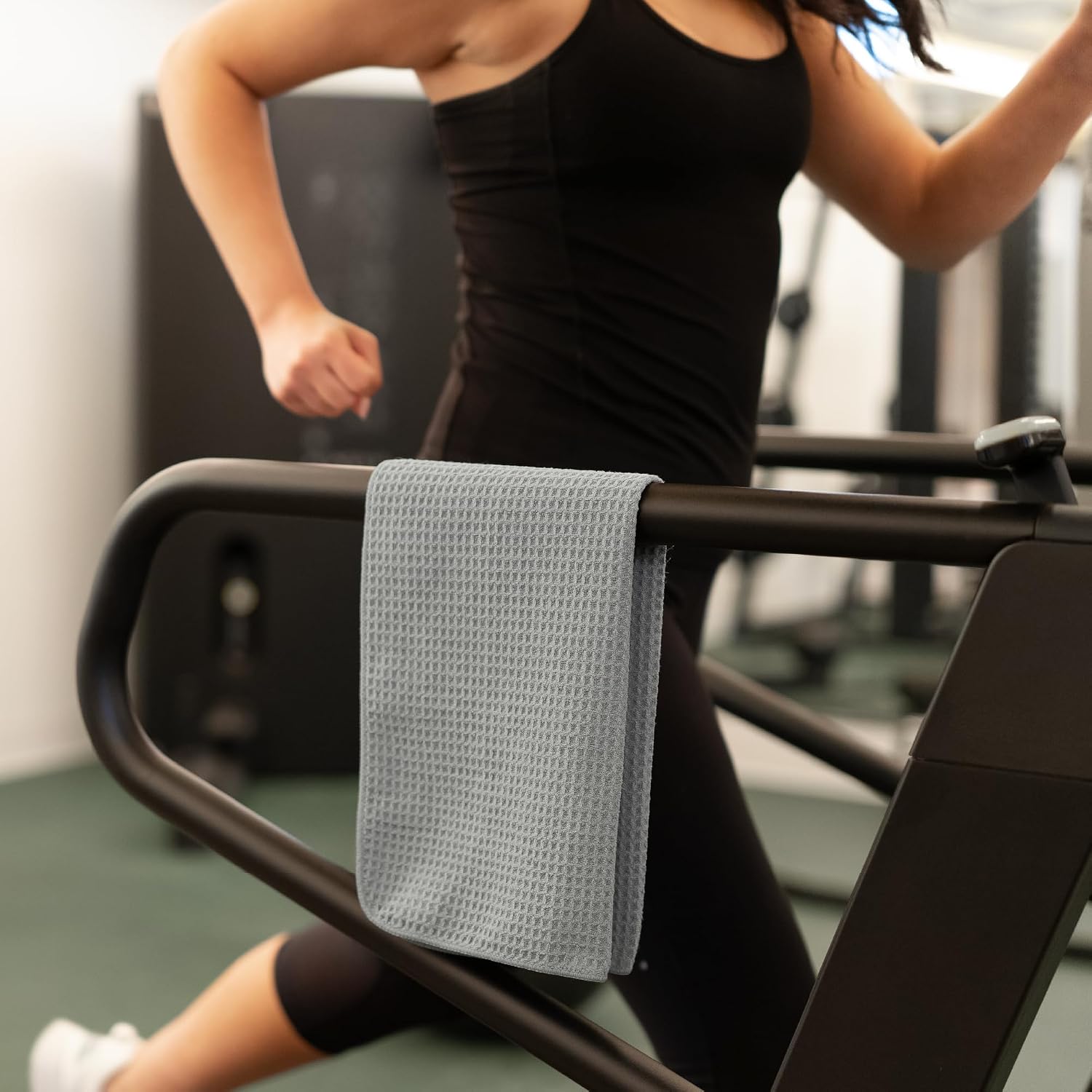 S&T INC. Microfiber Gym Towels, 6 Pack, 16" x 27"