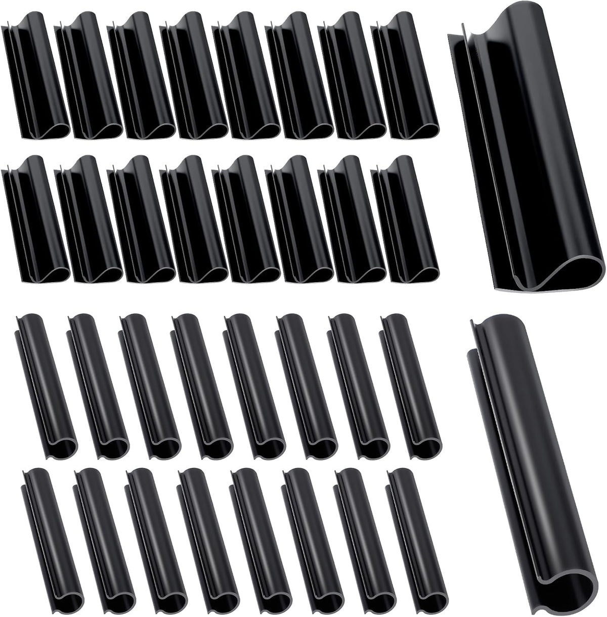 Aulock 48 Pack 2 Shapes Winter Pool Cover Clips, Double Protection