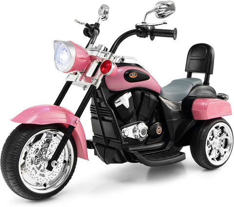 Costzon 6V Ride on Chopper Kids Motorcycle with Horn, Headlight (Pink)