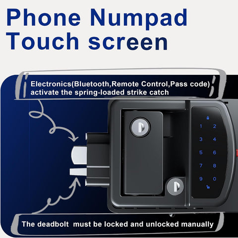 RV Keyless Entry Door Lock with Bluetooth Remote and Keypad for Camper