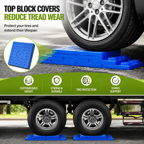 RVMATE 12 Pack RV Leveling Blocks, Camper Trailer Leveling Blocks