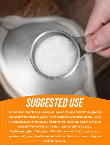 BulkSupplements.com Hyaluronic Acid Powder - as Sodium Hyaluronate, Hyaluronic Acid Supplements - Food Grade, Gluten Free - 215mg per Serving, 500g (1.1 lbs) (Pack of 1)