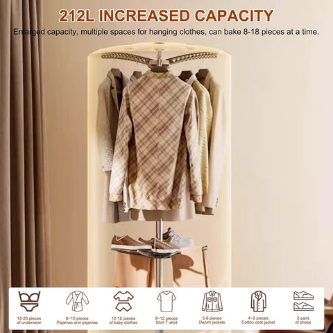 Portable Clothes Dryer, 900W Fast Drying & Large Load Capacity Blue