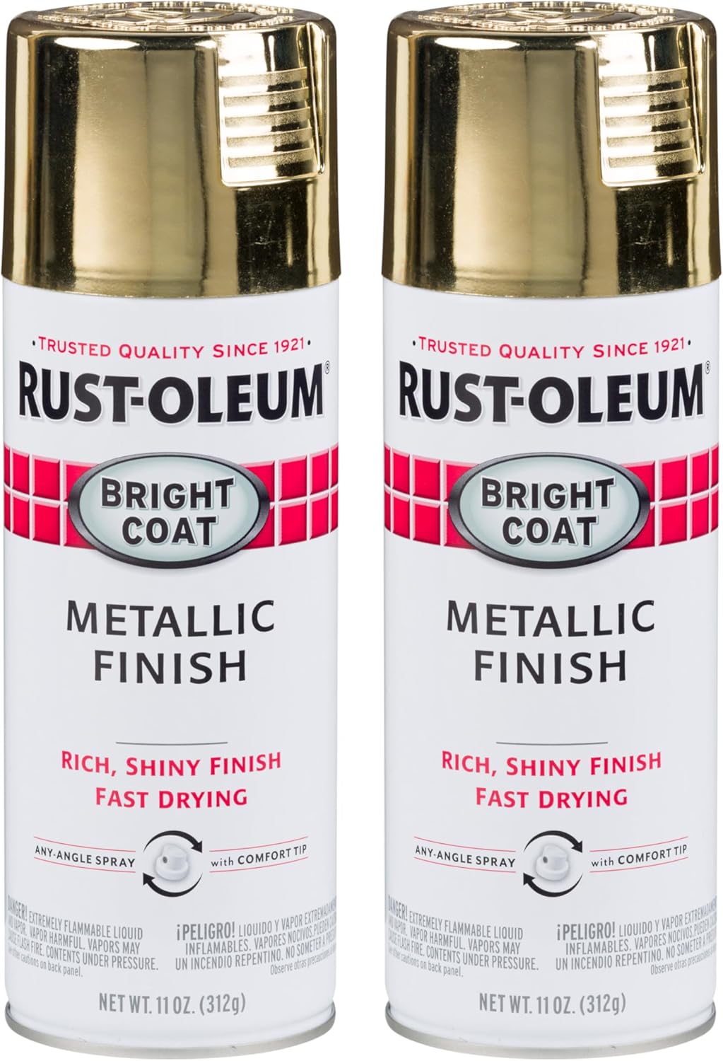 Rust-Oleum Stops Rust Bright Coat Metallic Spray Paint, Gold