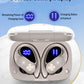 Bluetooth Headphones Wireless Earbuds 80hrs Playtime Wireless Charging Case Digital Display Sports Ear buds with Earhook Waterproof Over-Ear Earphones for TV Phone Laptop Contrast Color (Pearl Gray)