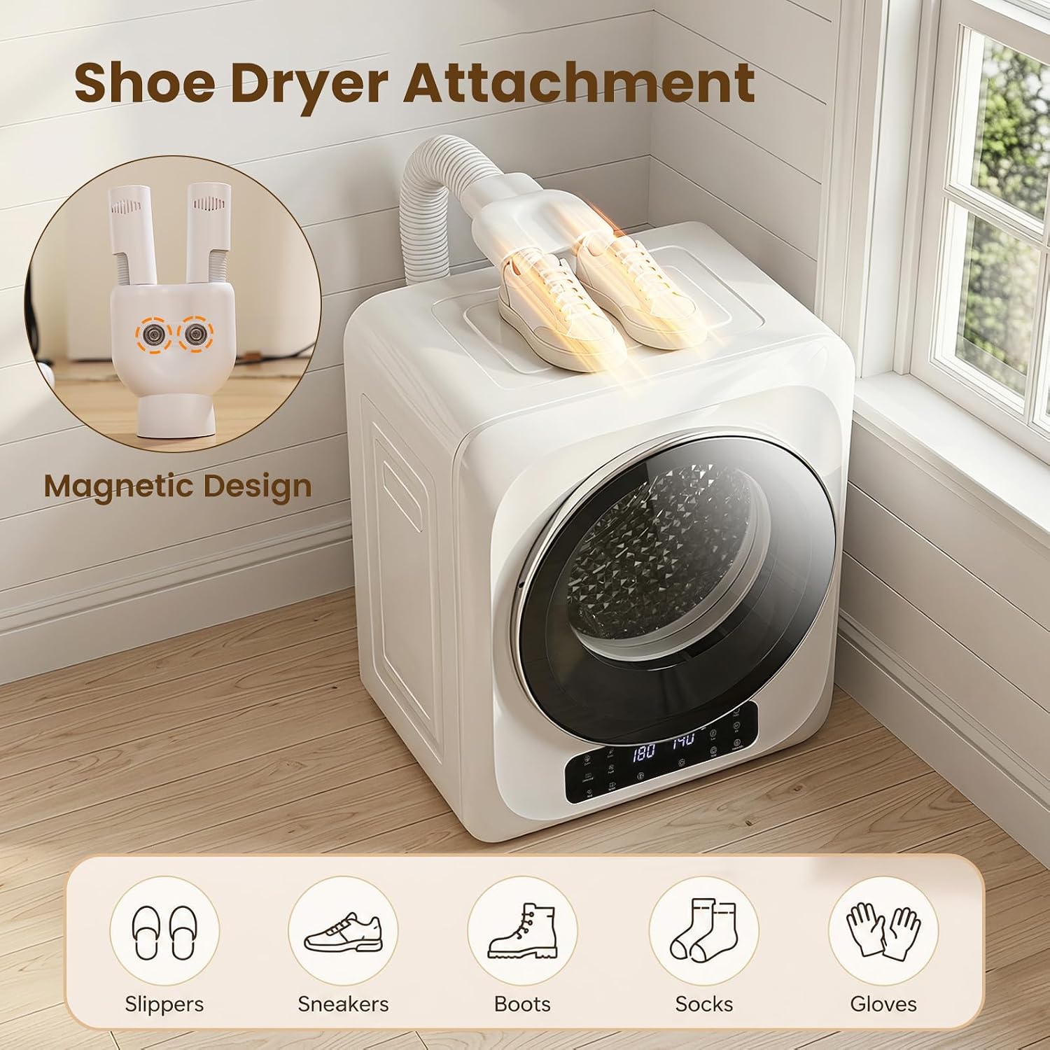Auertech 1.8 CU. FT. Portable Dryers for Laundry, 120V Clothes Dryer