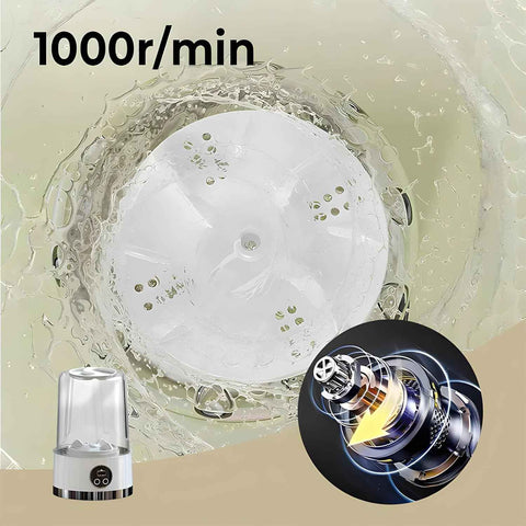Underwear Washer, Portable Mini Washing Machine, Cordless Mini Washing Machine for Baby Clothes, Small Laundry, Lightweight for Apartment, Dorm, Hotel, Travel & Camping, Quiet Energy-Efficient (Green)