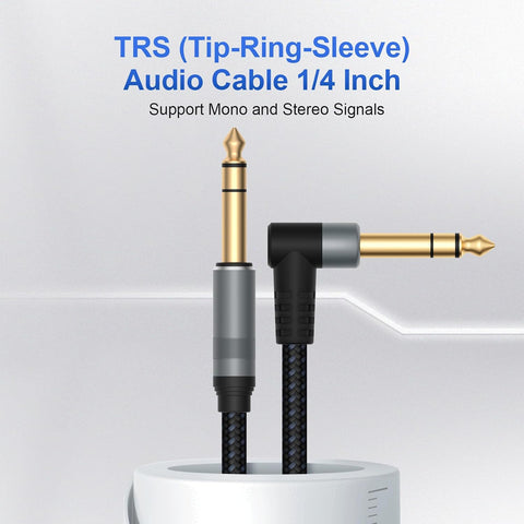 2 Pack Premium TRS Cable 10FT, Noise Free & Long-Lasting