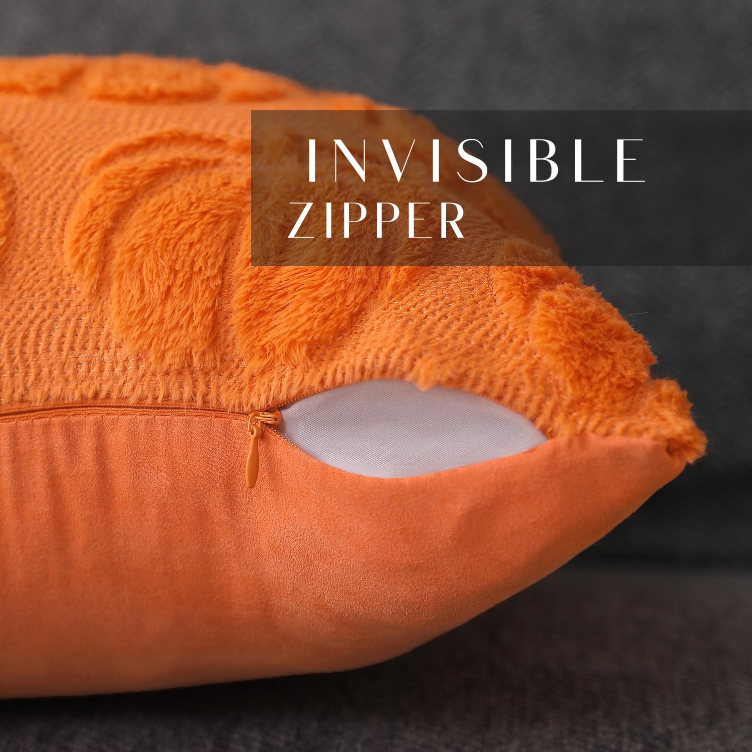 DFXSZ Fall Pillow Covers 16x16 2Pcs Orange Pumpkin Fall Decoration for Home