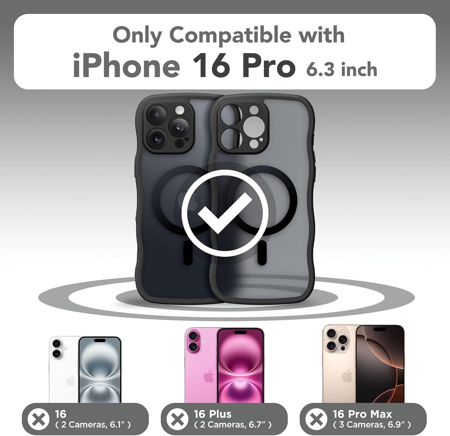 CAPRARO for iPhone 16 Pro Case for Women, Compatible with MagSafe