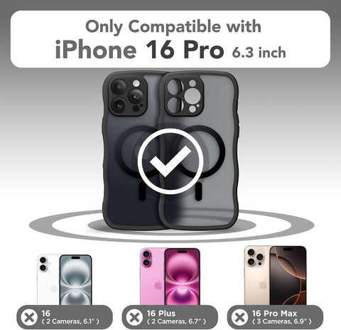 CAPRARO for iPhone 16 Pro Case for Women, Compatible with MagSafe