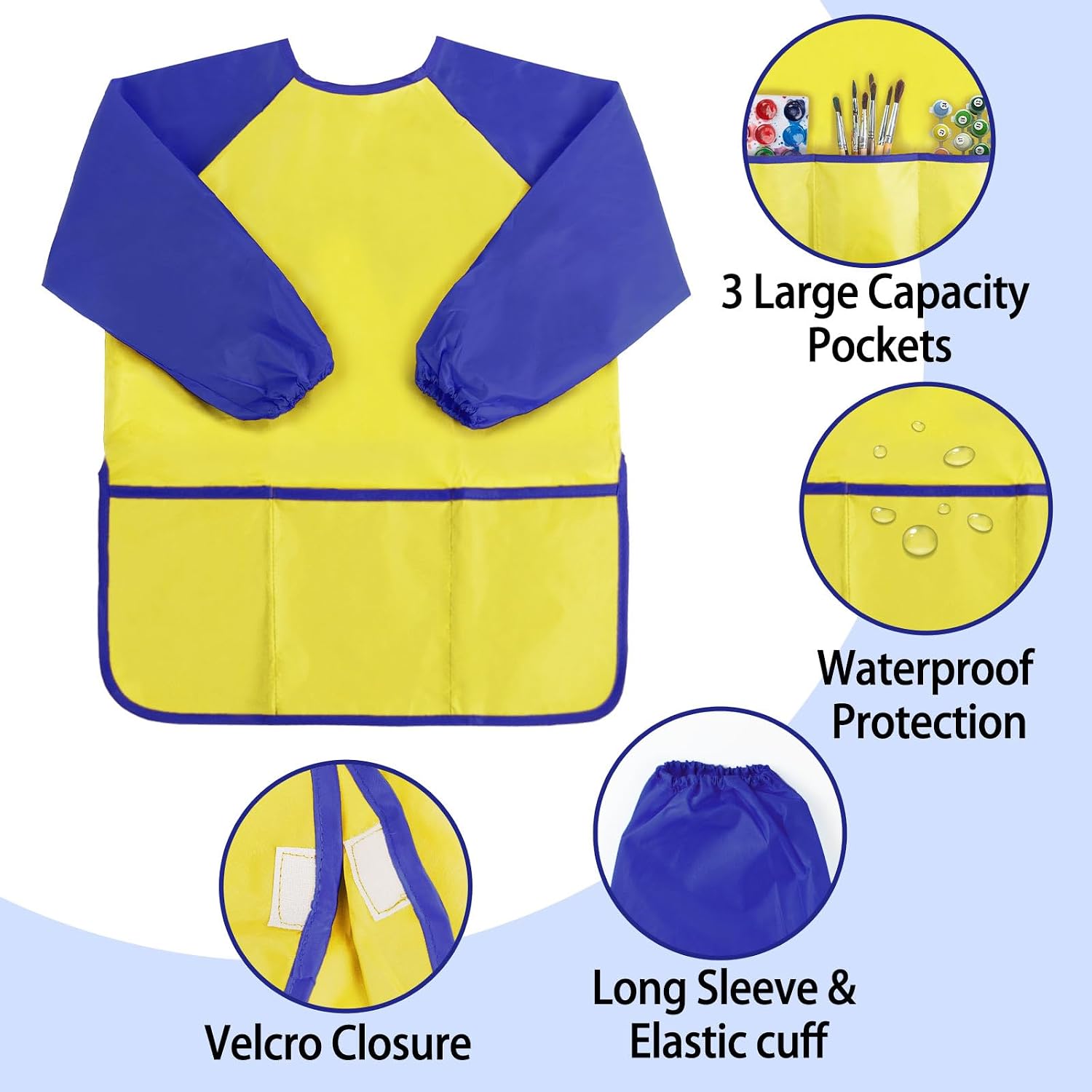 Kopokita Kids Art Smock, Toddlers Painting Apron Children Artist Smock