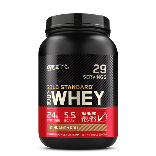 Optimum Nutrition NEW Flavor Gold Standard 100% Whey Protein Powder, Cinnamon Roll, 2 Pound (Pack of 1) (Packaging May Vary)