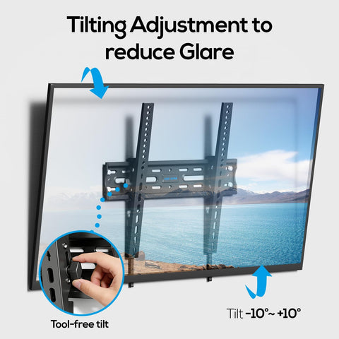 USX STAR Tilting TV Wall Mount Bracket for 32 42 43 50 55 60 Inch TVs