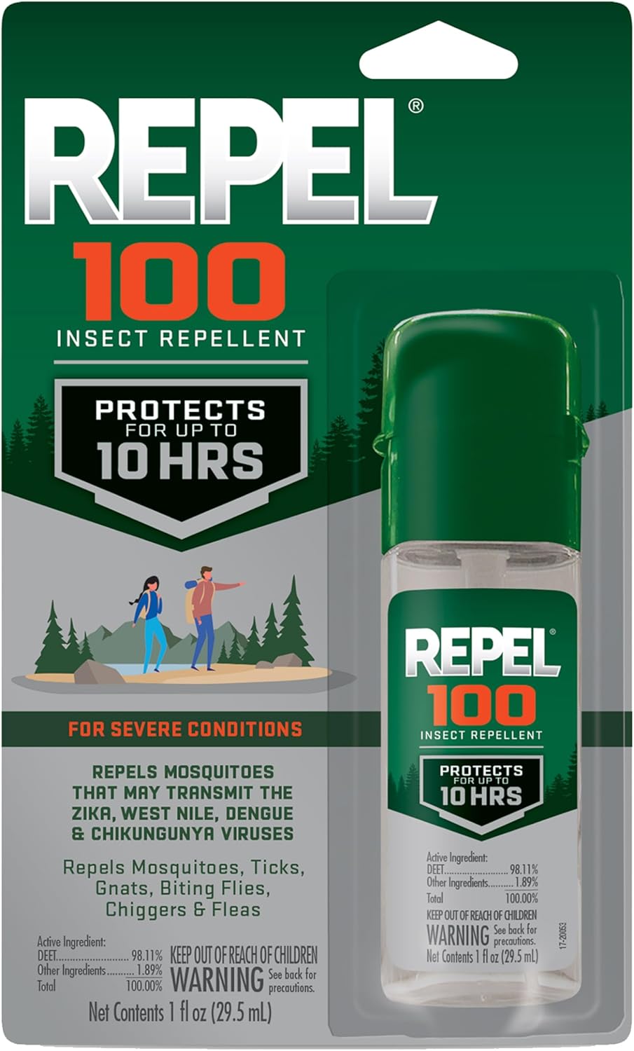 Repel 100 Mosquito & Insect Repellent 1 Oz, 98% DEET