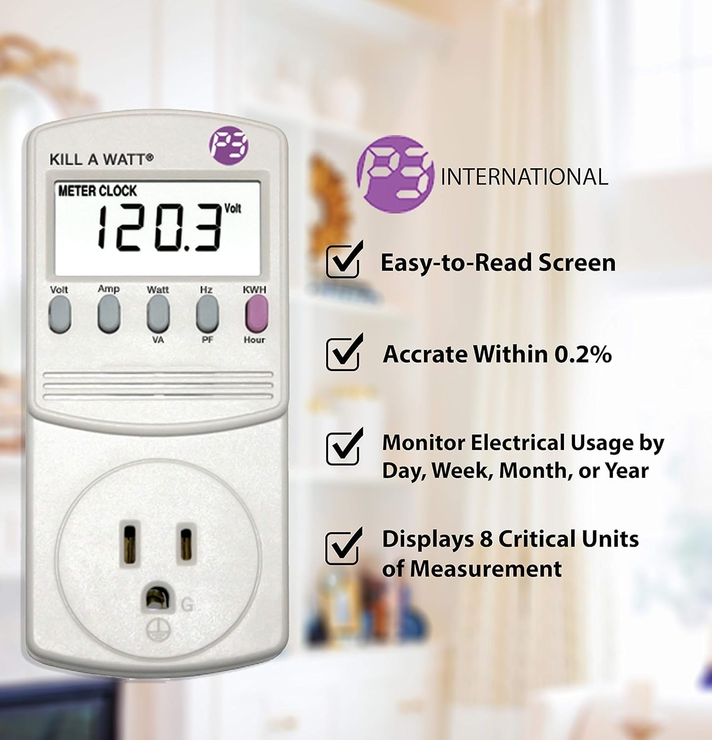 2-Pack P3 P4400 Kill A Watt Electricity Usage Monitor (2-Pack)