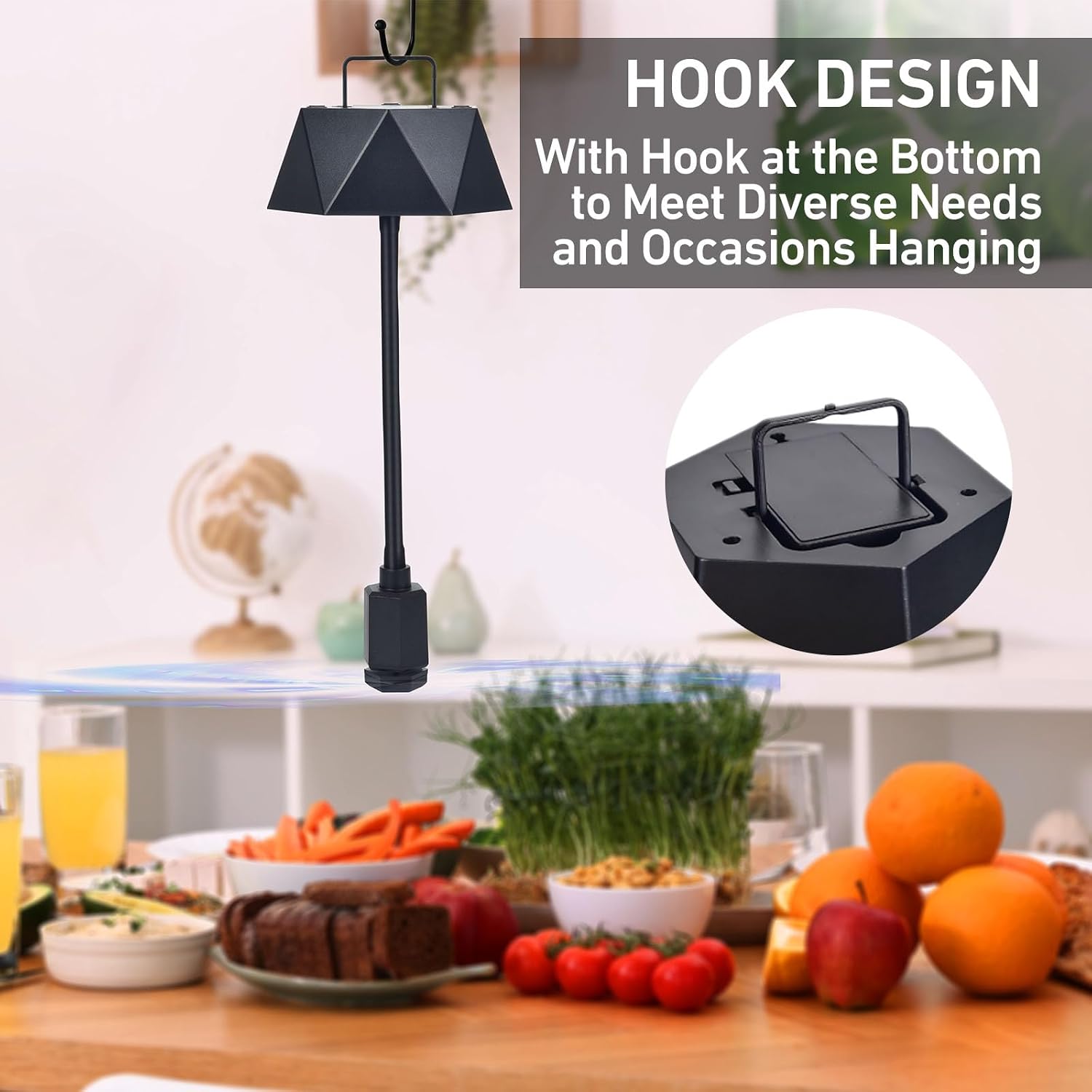 GUIDOT Fly Fans for Food Tables, Fly Control Spinner Table Top Keep Flies Away from Patio Picnic Party Restaurant Kitchen Camping and BBQ