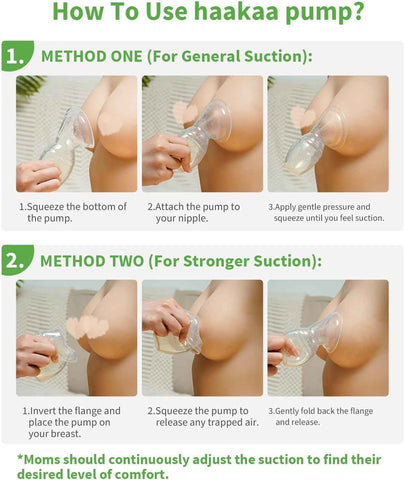 Haakaa Silicone Breastfeeding Manual Breast Pump Milk Pump 100% Food Grade Silicone BPA PVC and Phthalate Free | 4 oz Capacity