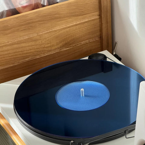 TAKMORK 12" Acrylic Turntable Mat, Record Player Platter Slipmat, Blue