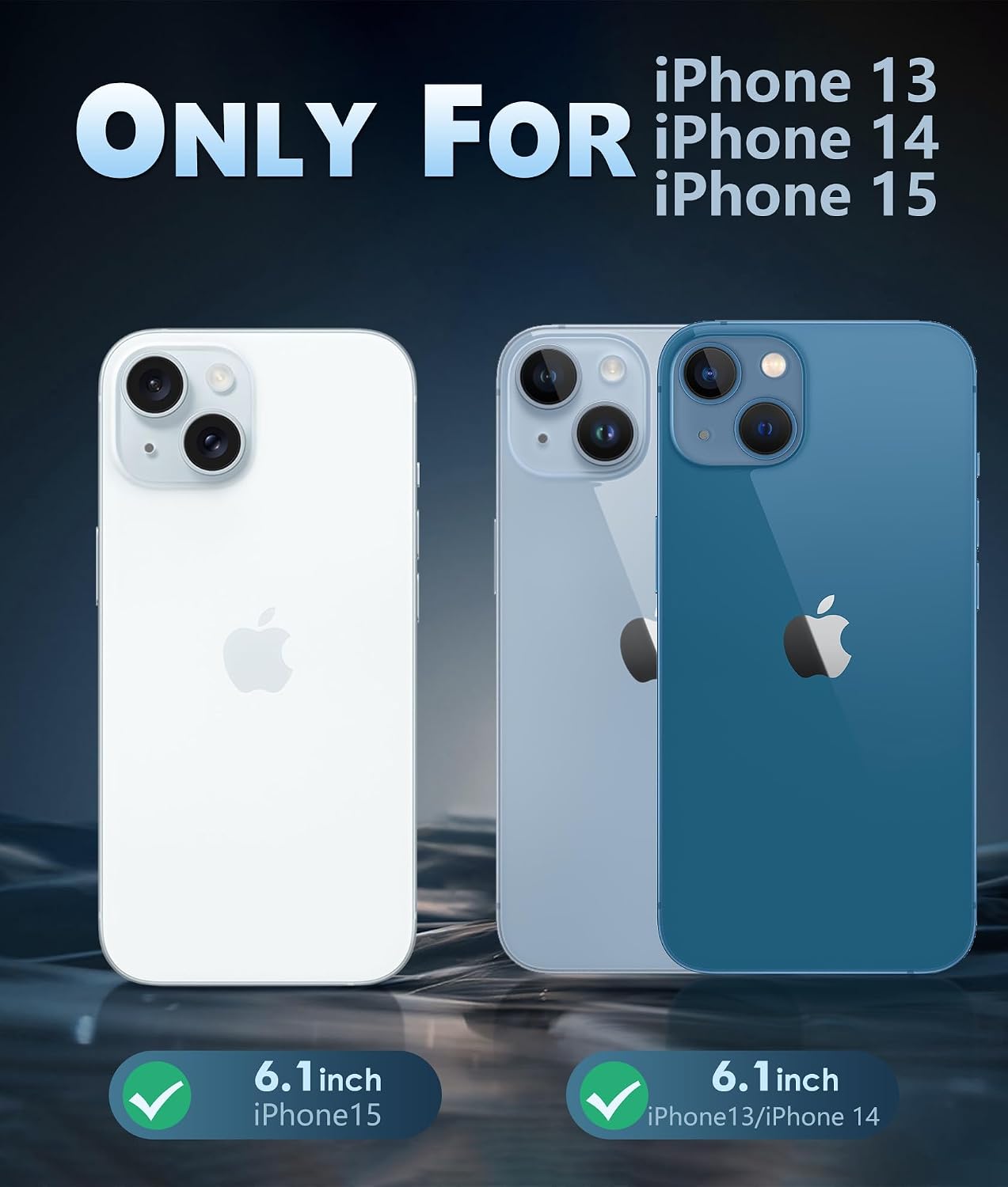 FNTCASE for iPhone 15/14/13 Case Compatible with Magsafe Clear Phonecase