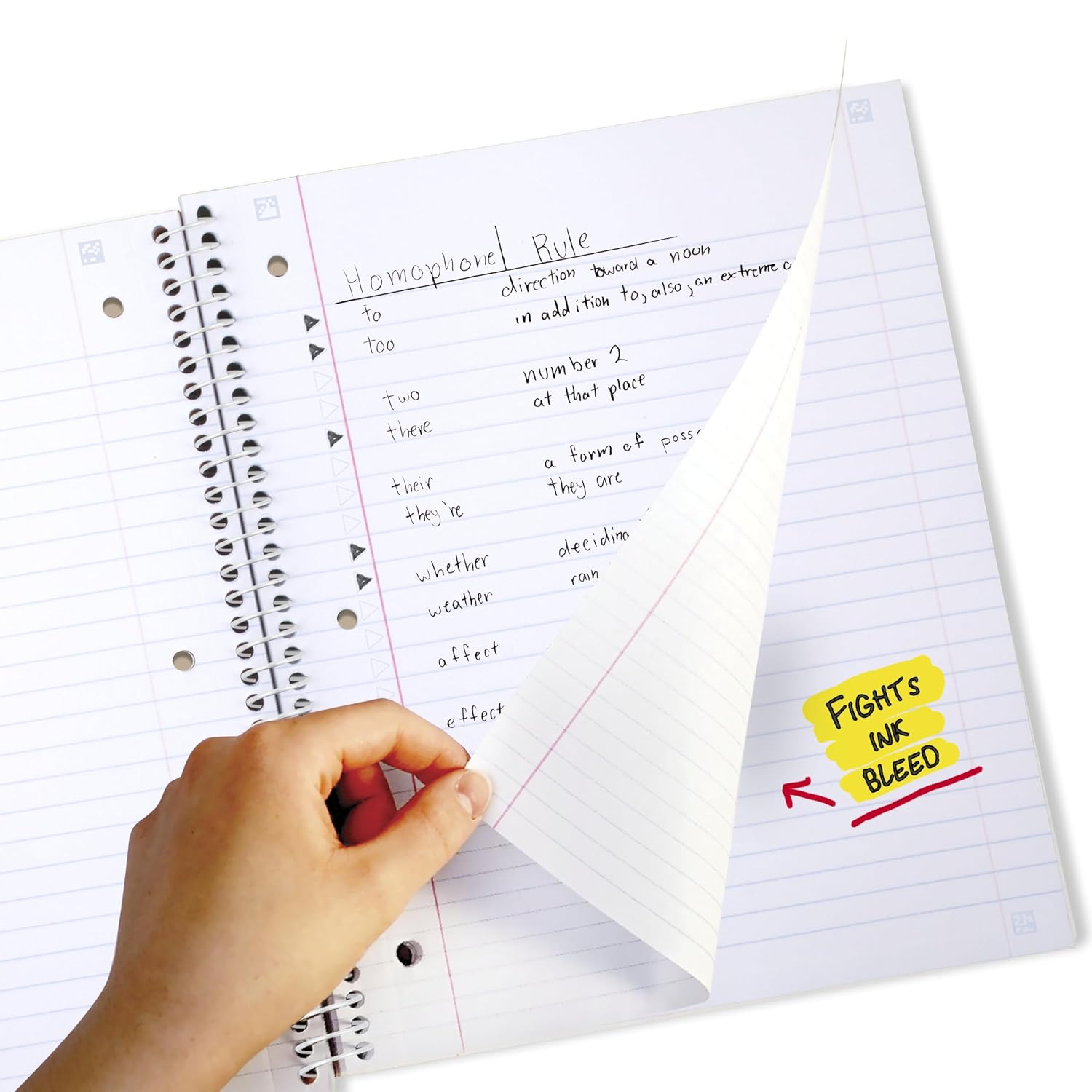 Five Star Spiral Notebook + Study App, 1 Subject, Wide Ruled, 8" x 10-1/2", 80 Sheets, Fights Ink Bleed, Water Resistant Cover, Pastel Doodles (930212F-ECM)