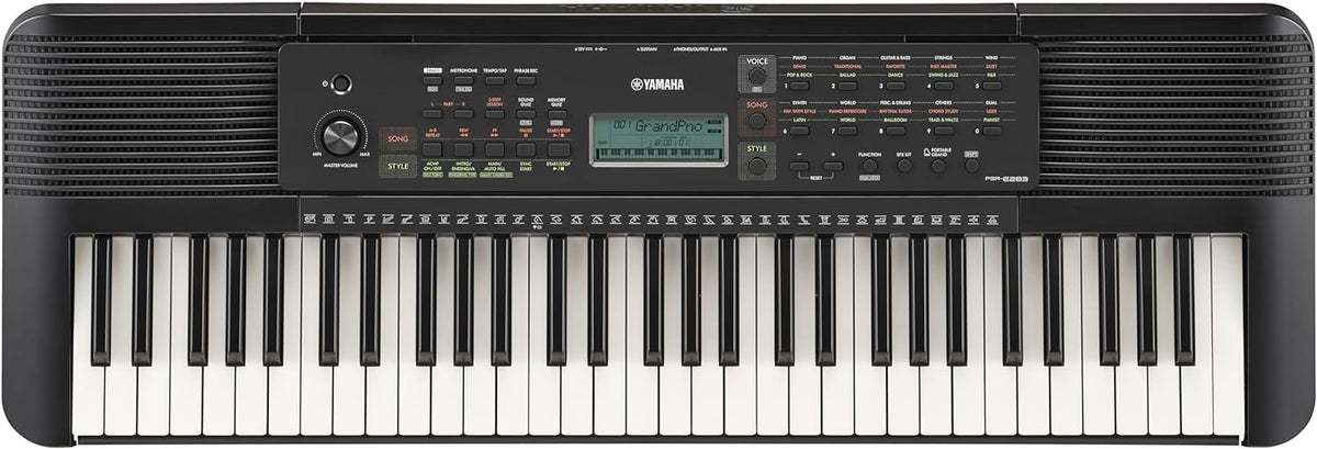 Yamaha 61-Key Portable Keyboard for Beginners with Learning Tools, Music Rest and Power Adapter PSRE283
