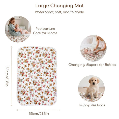 Baby Diaper Changing Pad, Waterproof Travel Portable Changing Mat