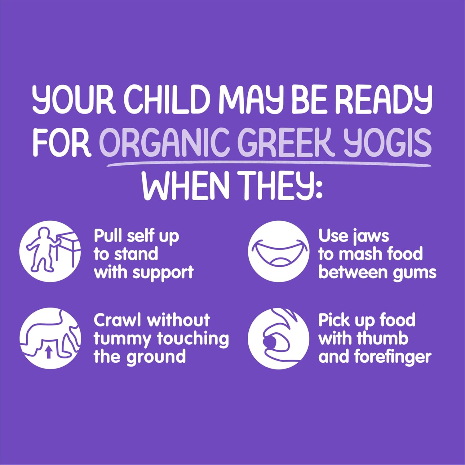 HAPPY BABY Greek Yogis, Blueberry & Purple Carrot, 1oz Pouch (8 Pack)