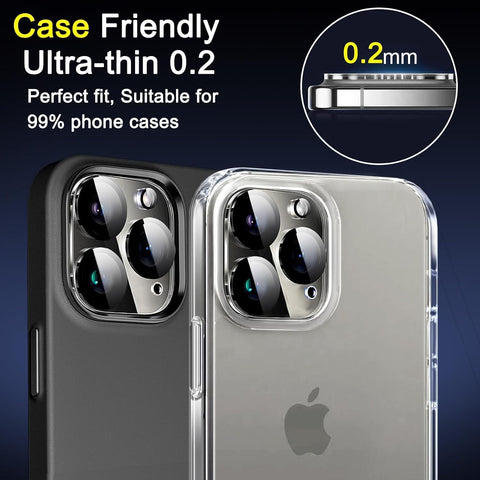 Ferilinso 6 Pack Camera Lens Protector for iPhone 16 Pro Max/iPhone 16 Pro