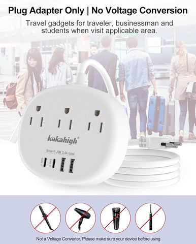 Brazil Power Adapter, Brazil Extension Cord 3FT