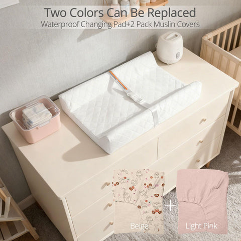 Muslin Baby Changing Pad with 2 Pack Covers
