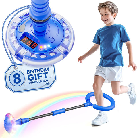 Flooyes Skip Ball for Kids,Ankle Skip Ball Toy with Counter,Cal Calculator