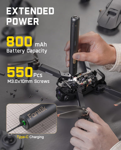 Fanttik E2 Ultra Electric Screwdriver, Screwdriver for Electronics (Grey)
