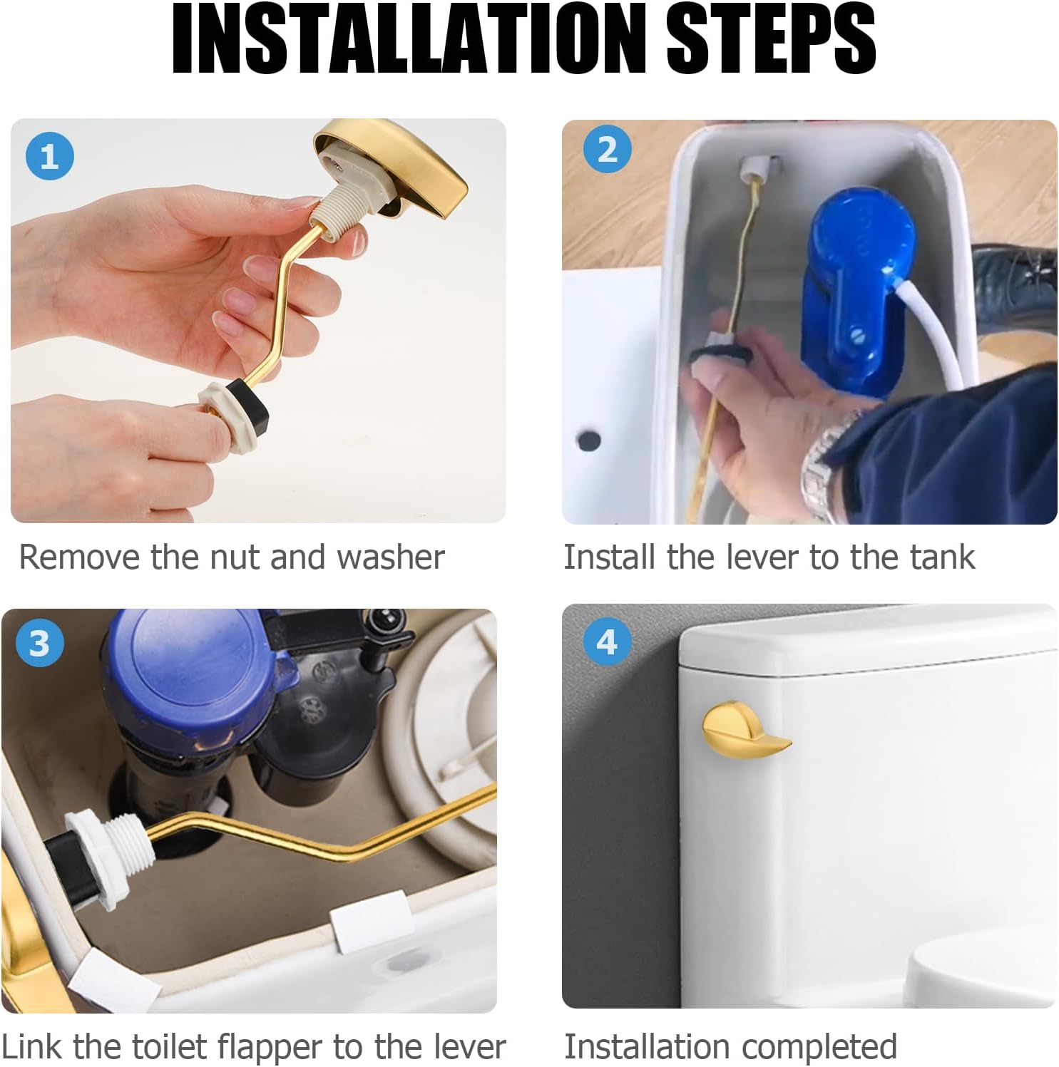 For TOTO Toilet Handle Replacement Parts Kit, Universal THU068#CP Trip Lvr